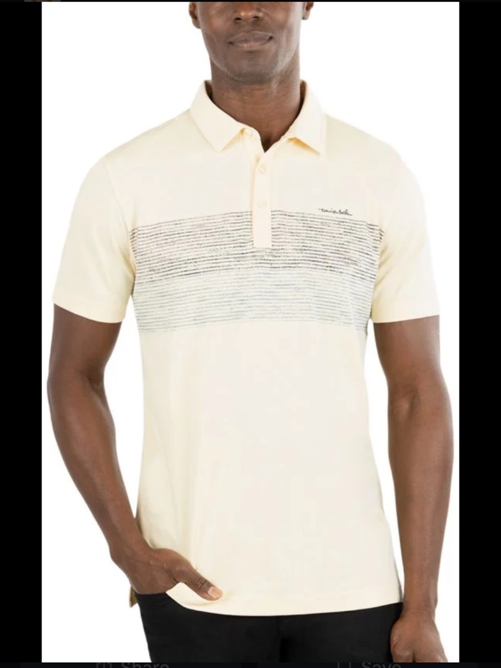 Travis Mathew Mens Salt Sand Golf Polo Size Large Style# 1MX127